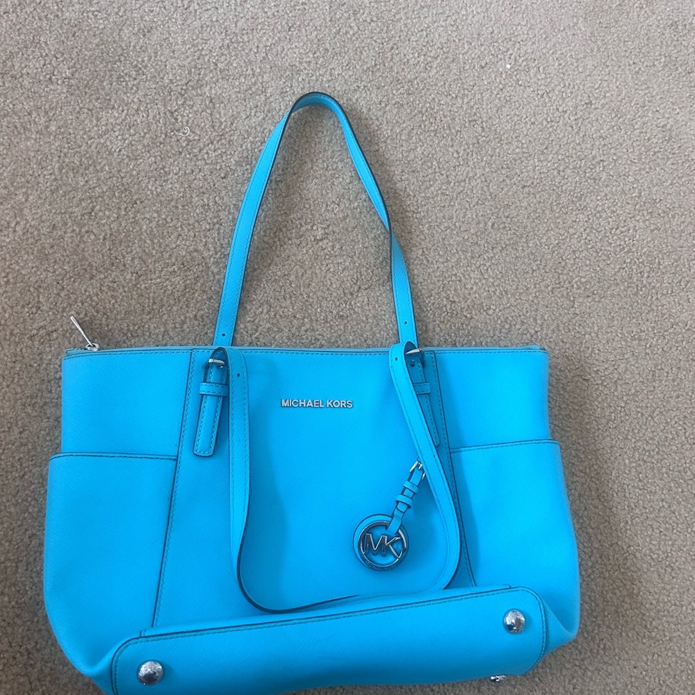 Michael Kors Blue Tote Bag